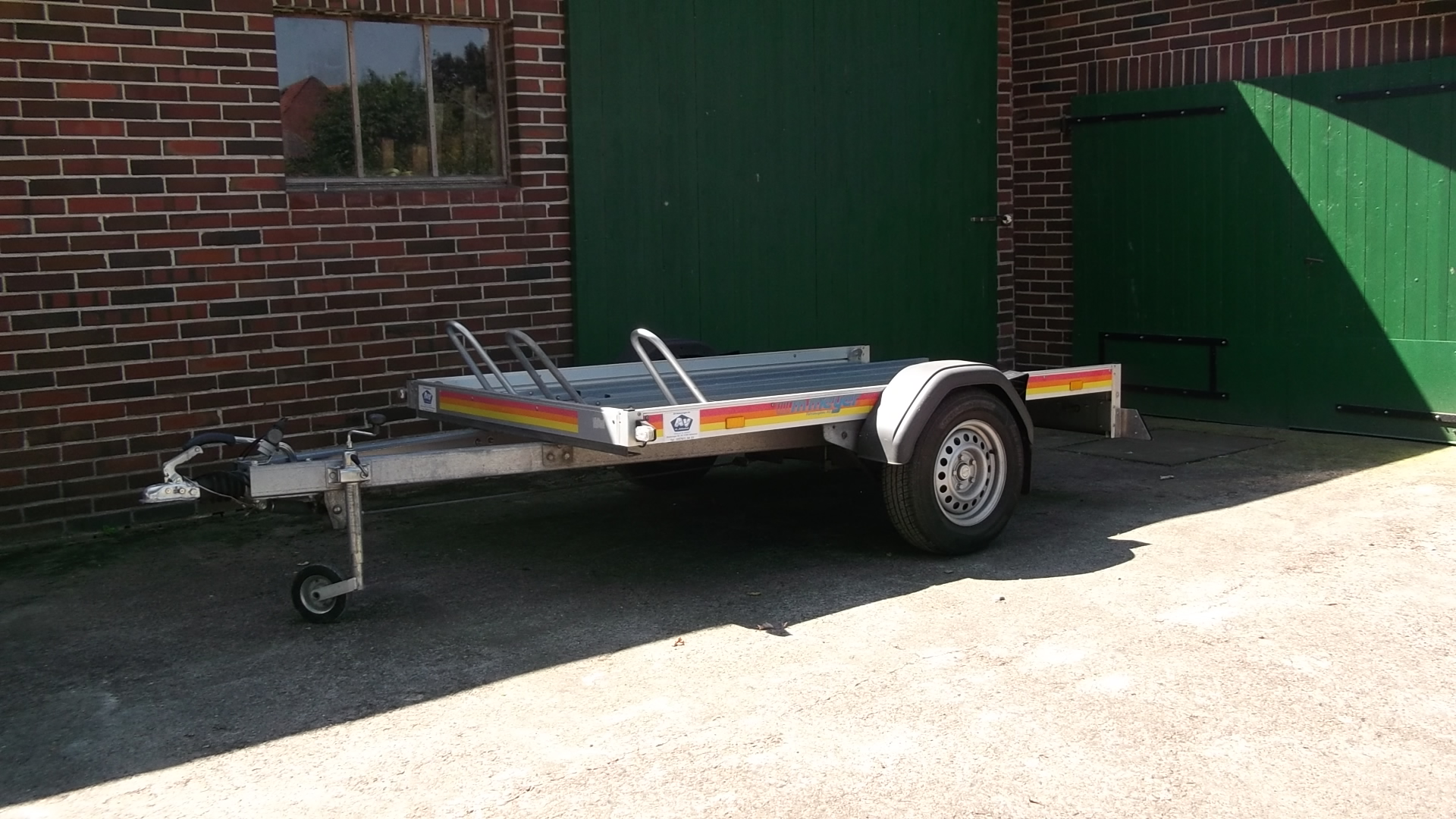 WM Meyer-1-Achser-Motorradtransportanhänger