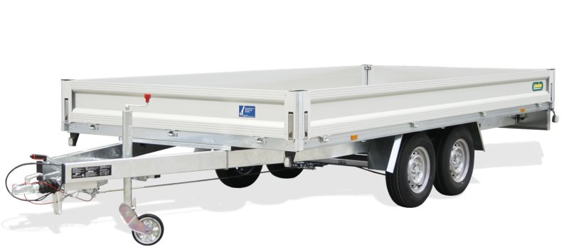 offener Tandem-Kastenanhänger/Hochlader, UNSINN WEB H 28, 2.600 kg