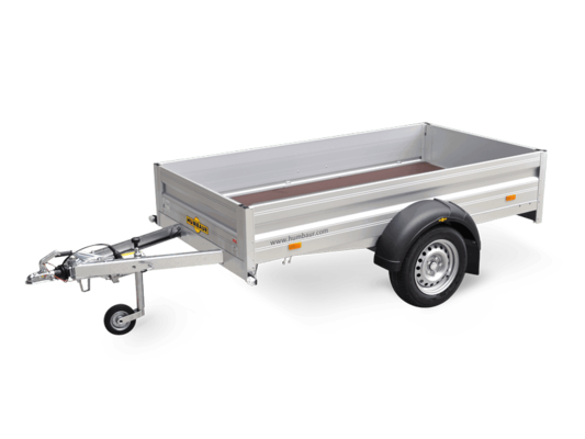offener 1-Achser-Kastenanhänger/Tieflader, Alu, HUMBAUR HA 132513 FS, 1.300 kg (ohne Klappe vorne)