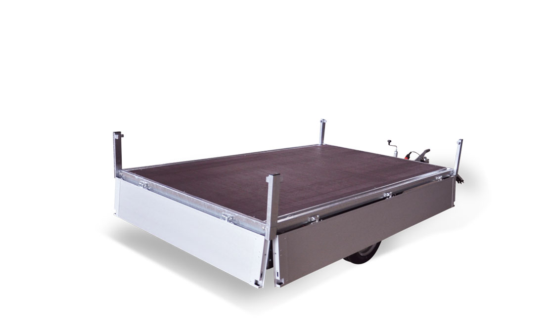 offener 1-Achser-Kastenanhänger/Hochlader, HUMBAUR HN 152616, 1.500 kg – Bild 5